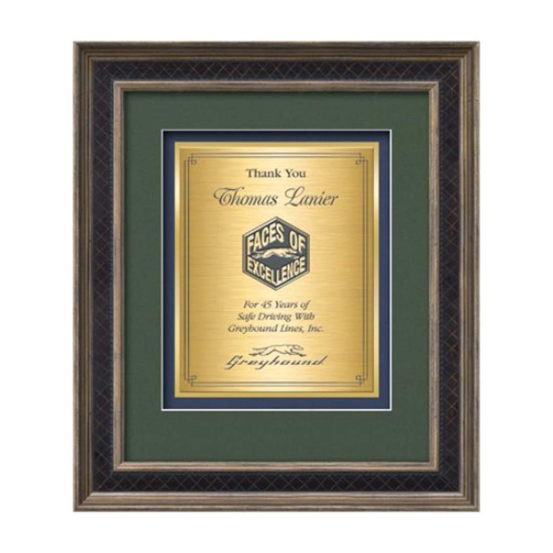 Tuscan Certificate TexEtch Framed Award
