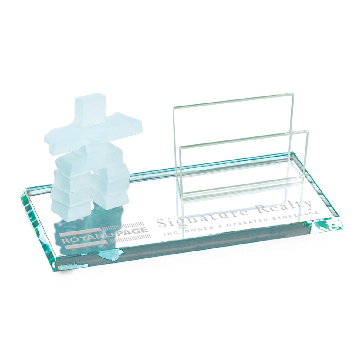 Inukshuk Cardholder - Jade Standard Edge