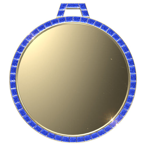 Gold Blue GEM Insert (2-1/4")