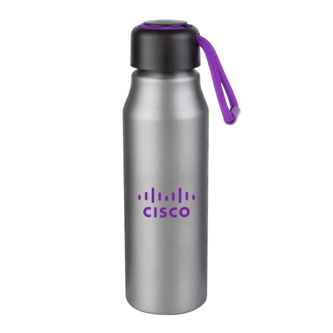 Ashmore Sport Bottle w/Colored Rope Handle - 22oz — Purple — D848-PL