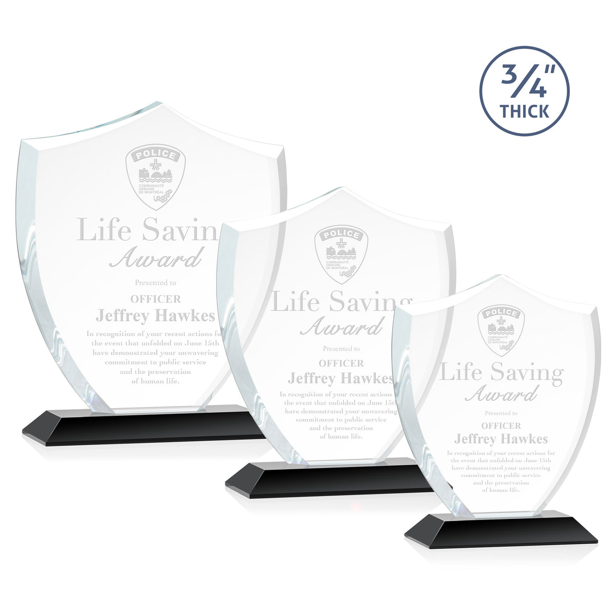 Scudo Shield Award - Black