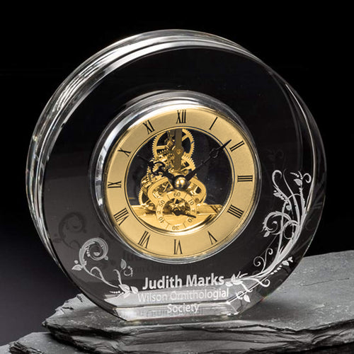 New York Optical Crystal Clock — Movement Finish