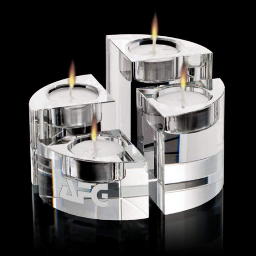 Saks Candleholders - Optical Set of 4