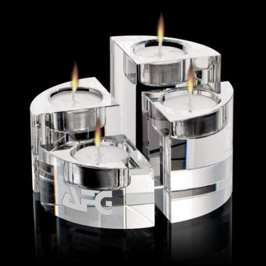 Saks Candleholders - Optical Set of 4