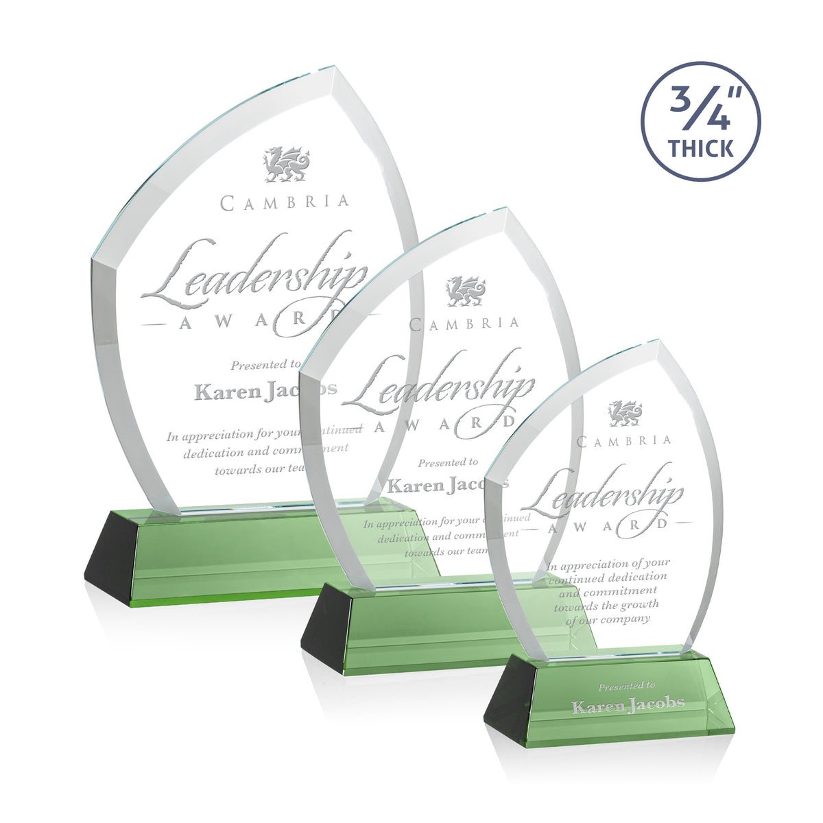 Daltry Award on Newhaven Base - Green