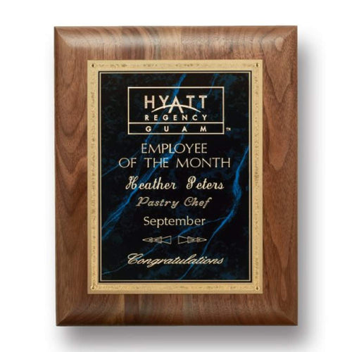 Gemstone Plaque — Wood, Plate Color and Size