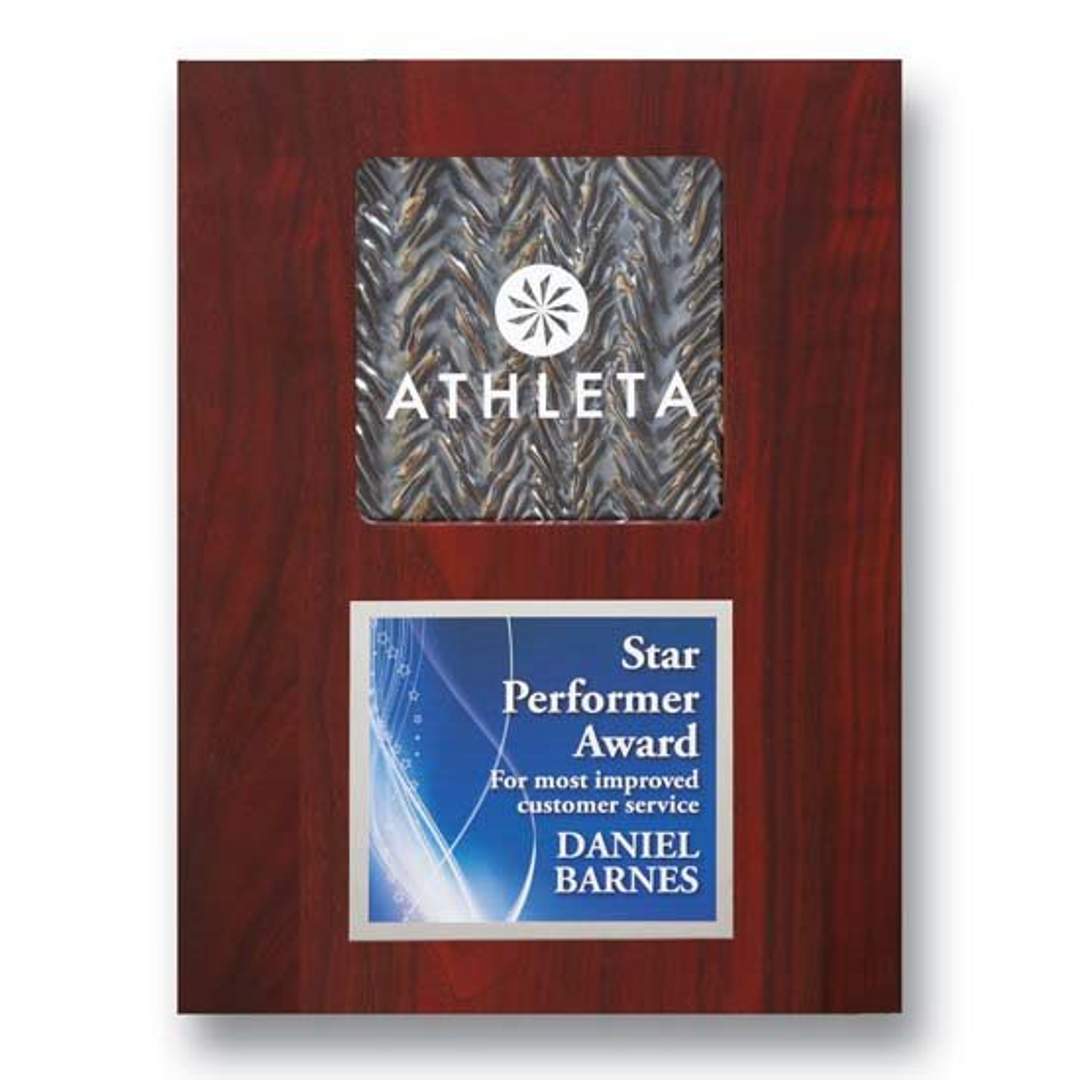 Silver Opaline Square Window Plaque