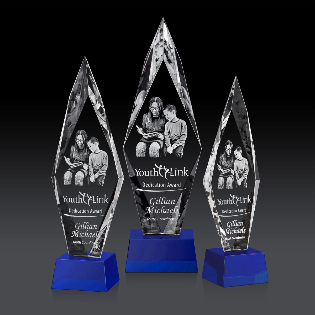 Manilow Award on Robson Base (3D) - Blue
