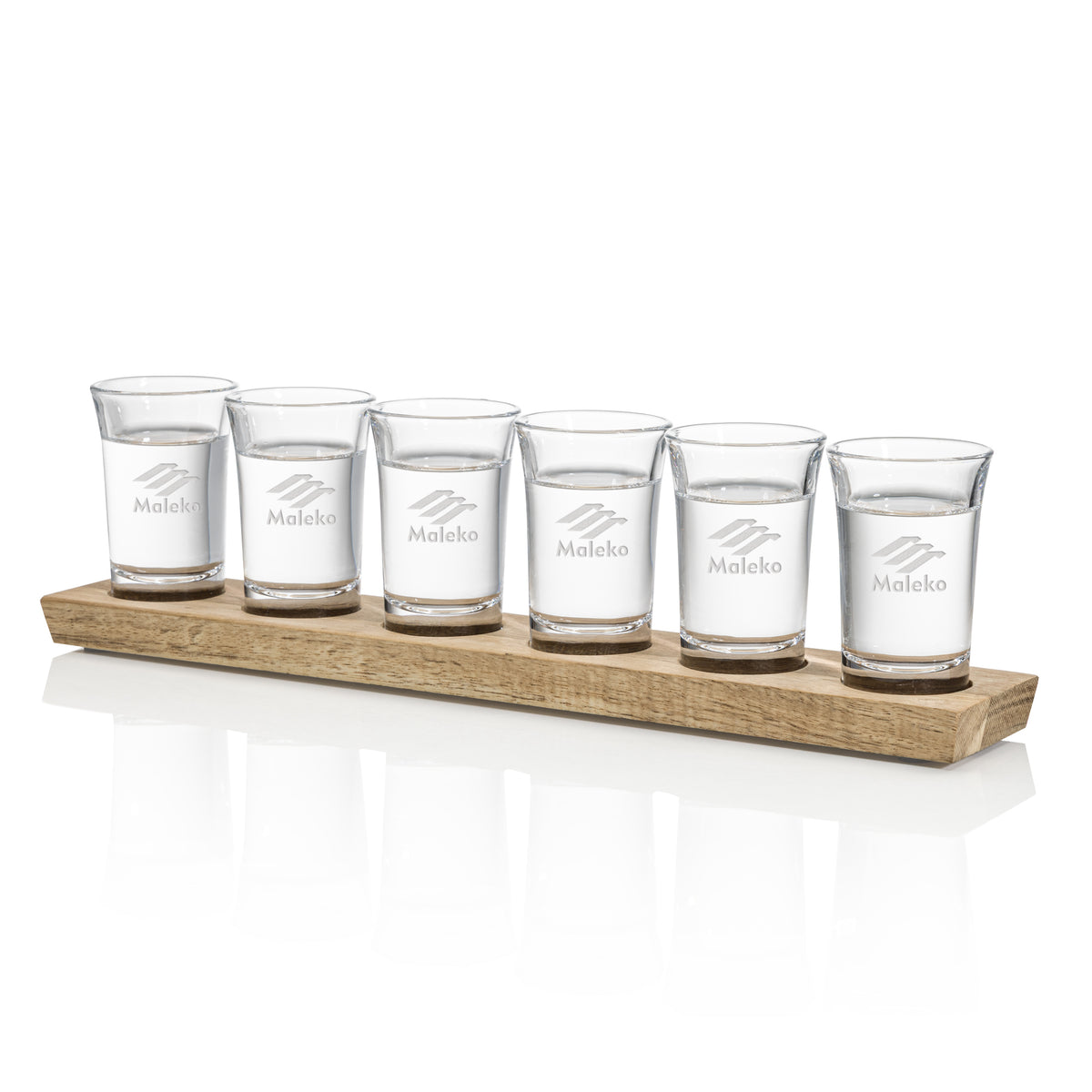 Shot Glasses Set on Acacia