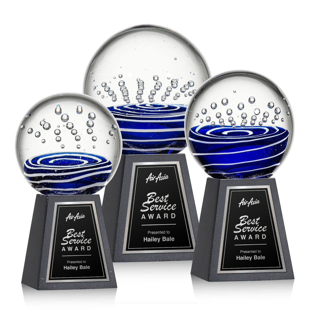 Tranquility Award on Tall Marble Base