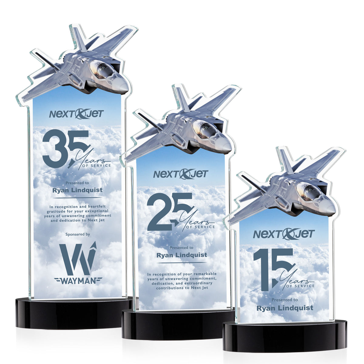 Top Gun VividPrint™ Award on Alberton Base - Black