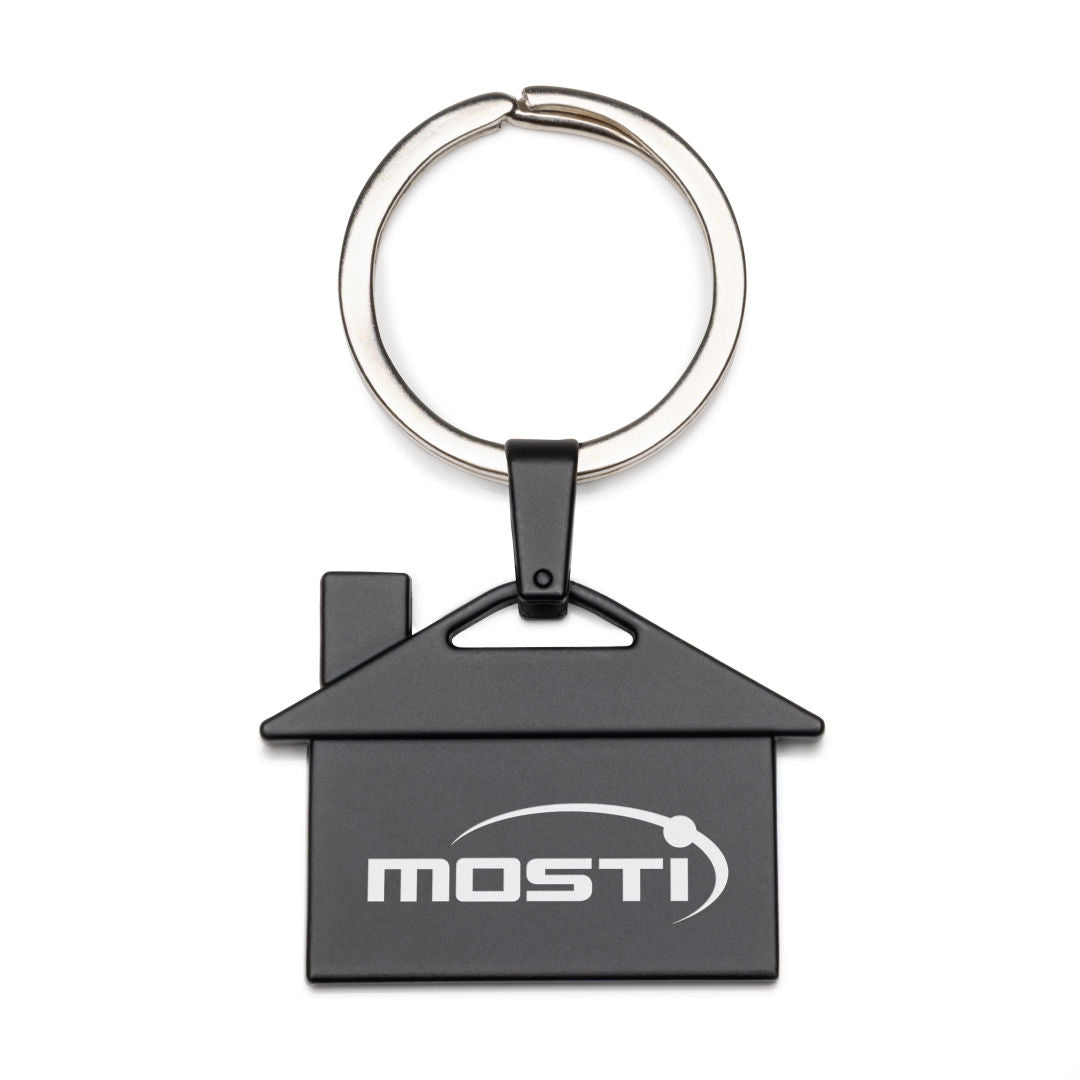 House Shape Key Ring – Black