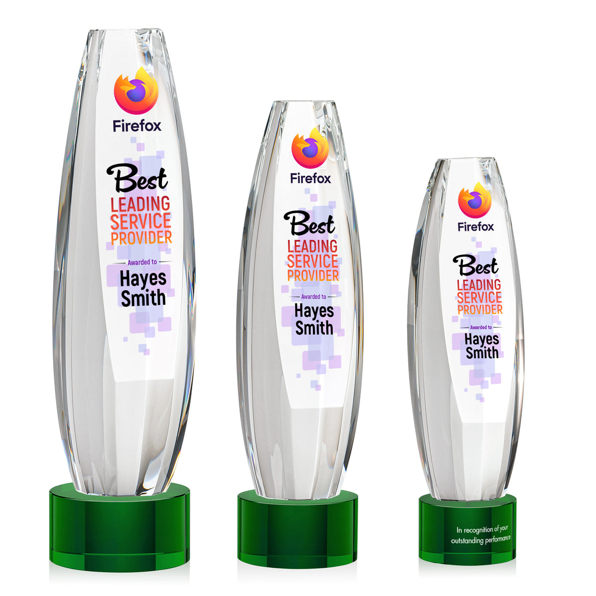 Hoover VividPrint™ Award on Marvel Base - Green