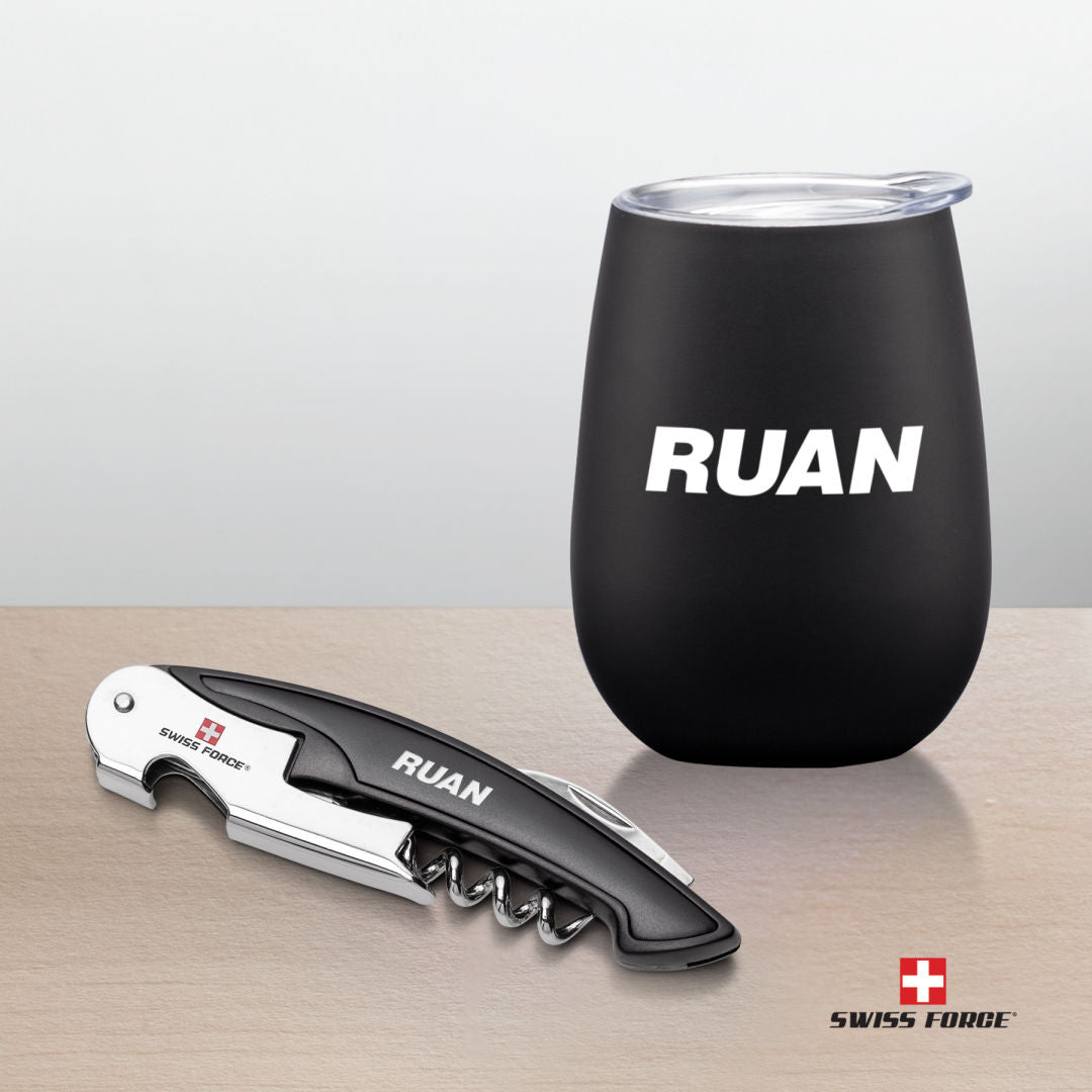 Swiss Force® Rosette Wine Gift Set — Black — SFG353-BK