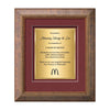 Lazio Certificate TexEtch Framed Award
