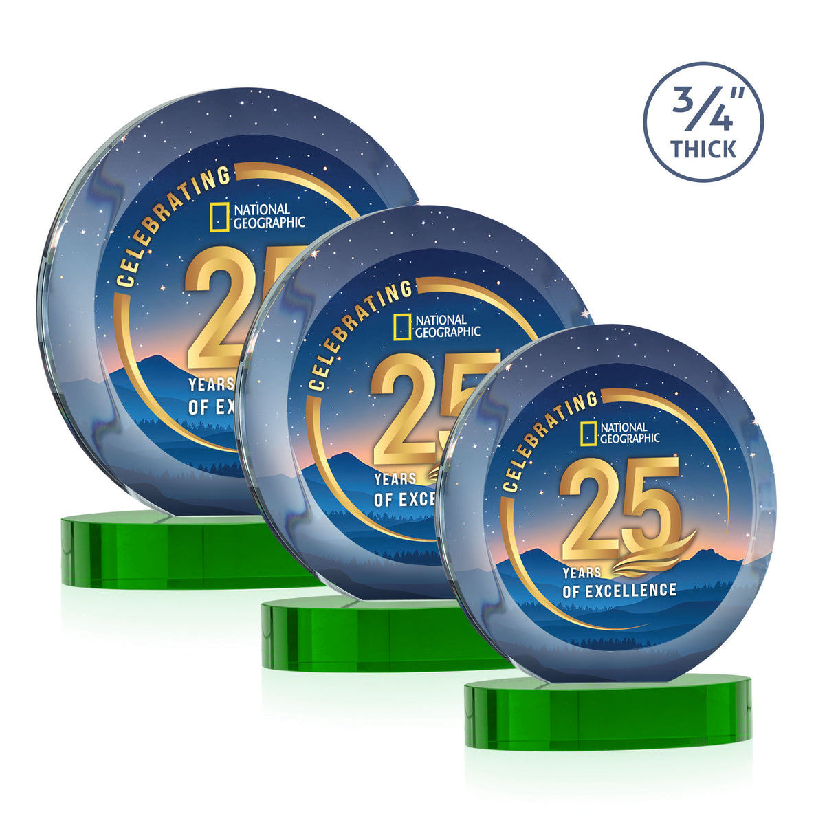 Gibralter Vividprint™ Award on Alberton Base - Green