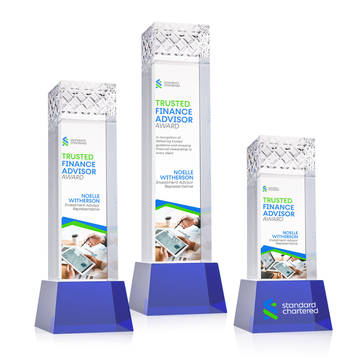 Velson VividPrint™ Award on Base - Blue