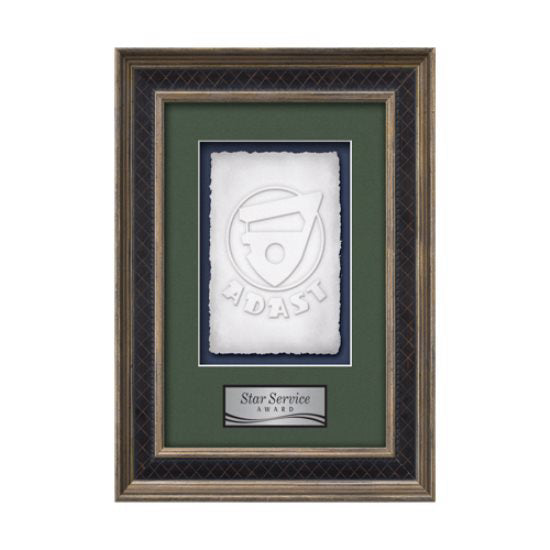 Tuscan Cast Paper Framed Award