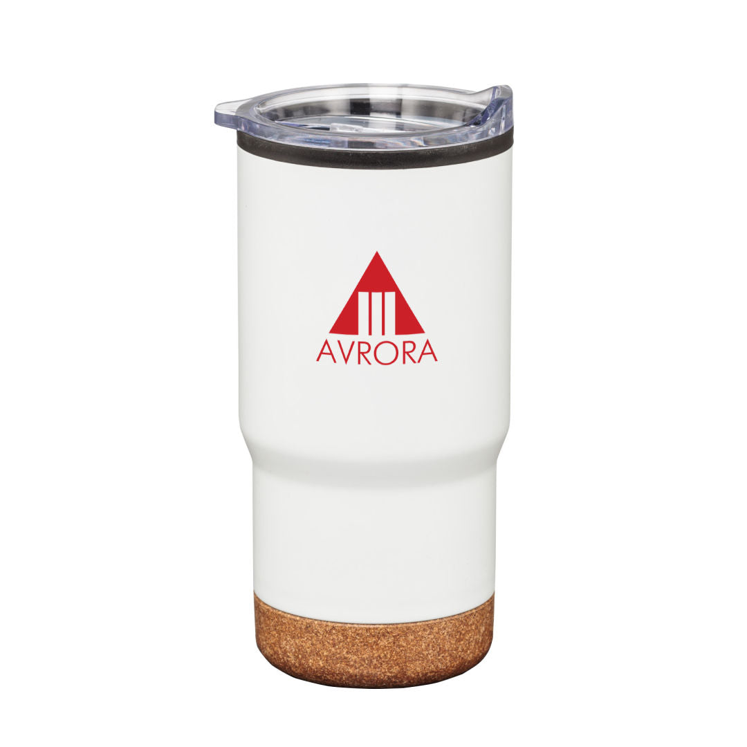 Donana Tumbler w/Cork Base - 20oz — White — D142-WH