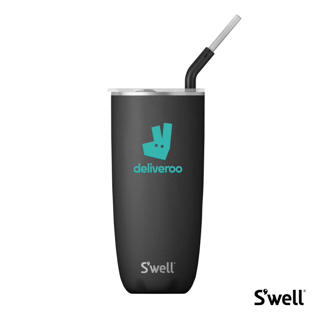 S'well® Tumbler w/ Straw - 24oz — Onyx — SWL006-OX