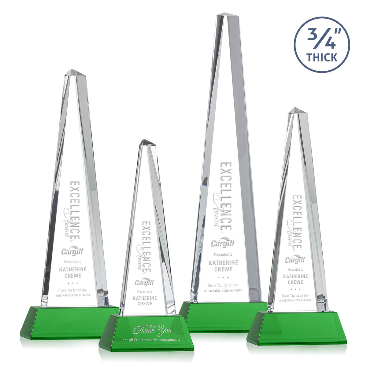 Majestic Tower Award on Newhaven Base - Green