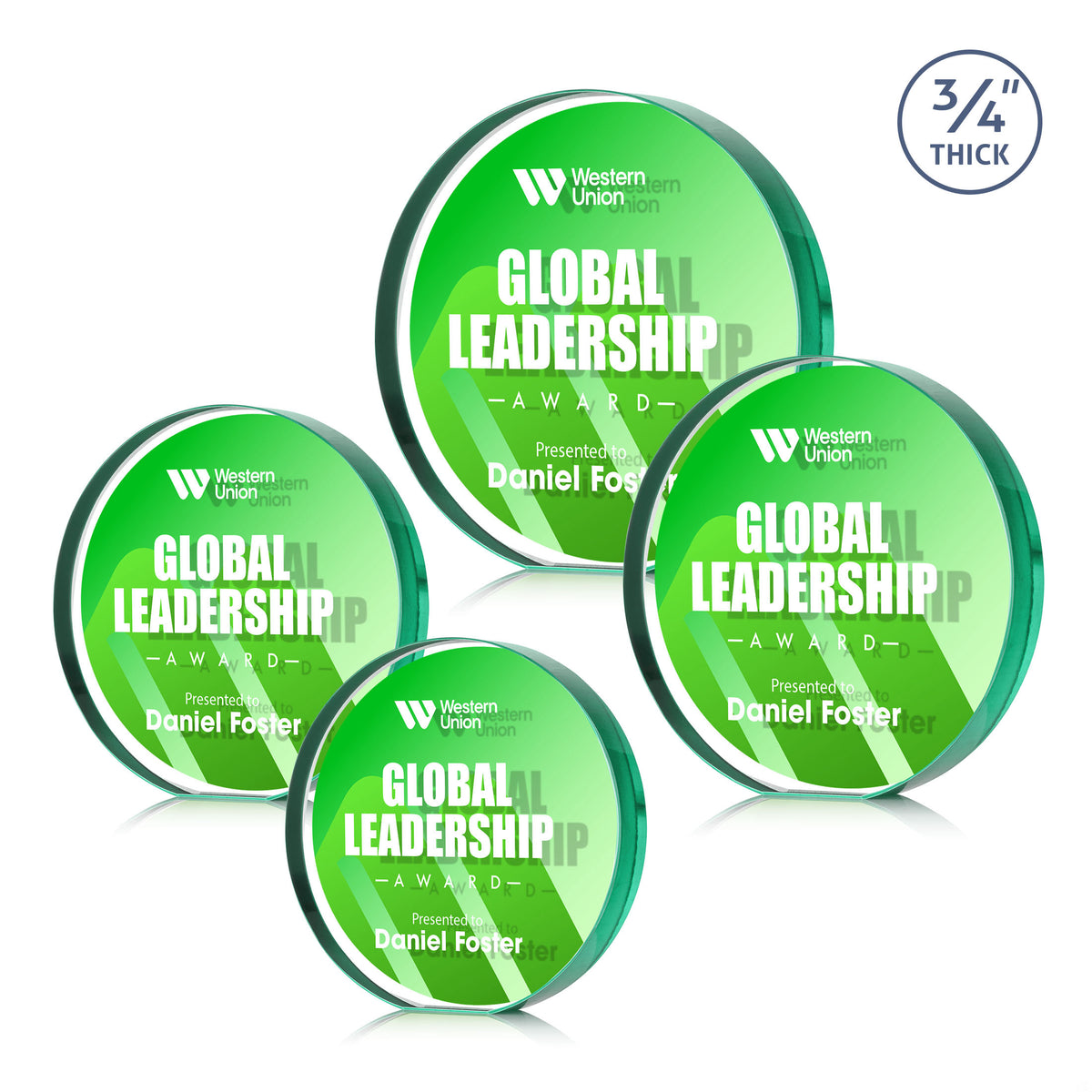 Gainsborough Circle VividPrint™ Double Sided Award - Emerald