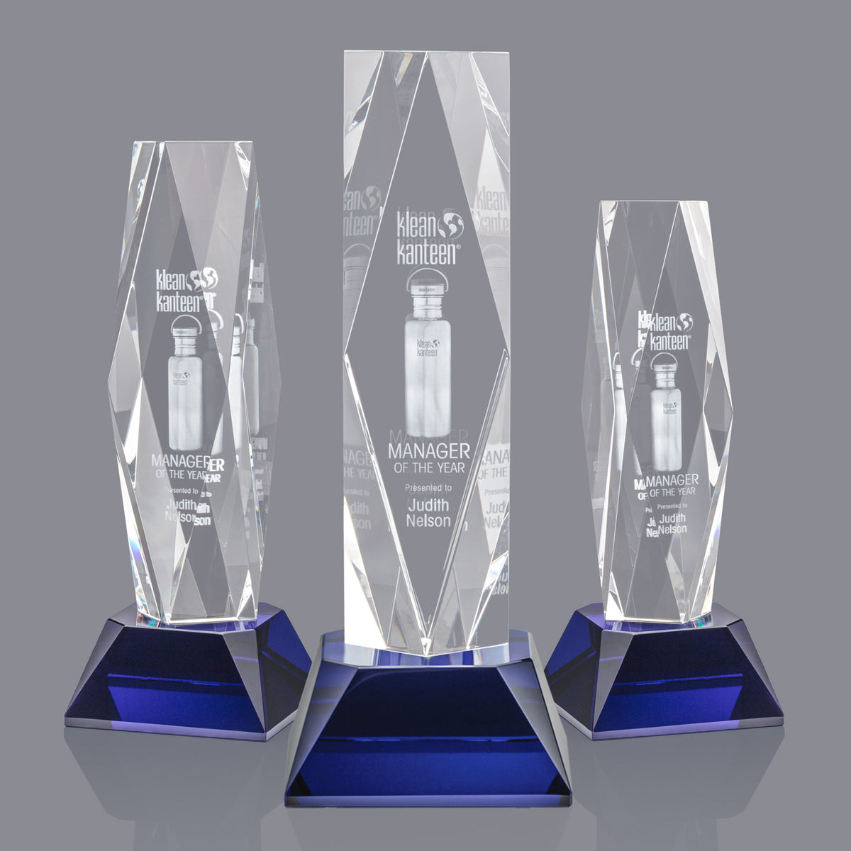 President 3D Award on Base - Blue 