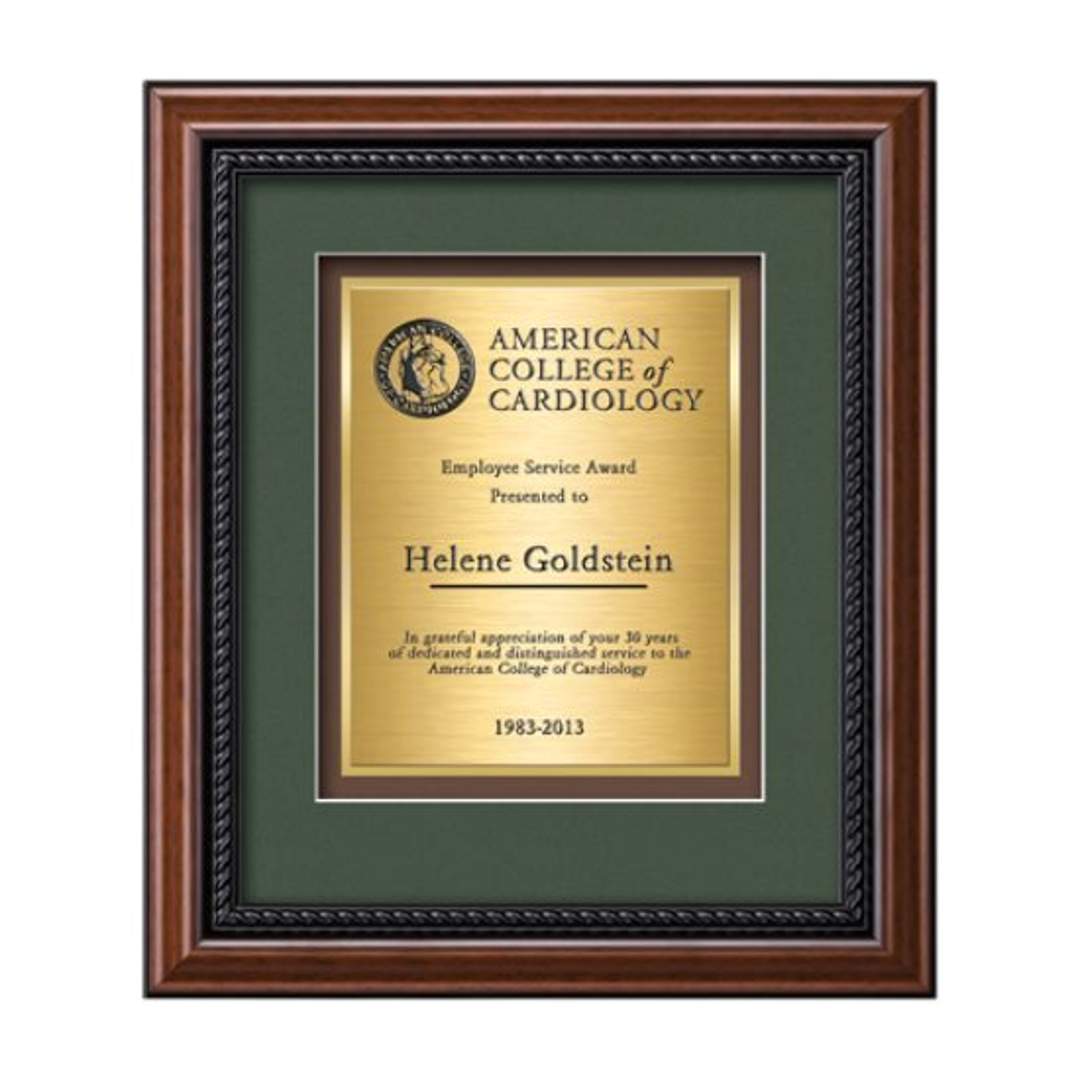 Deco Certificate TexEtch Framed Award