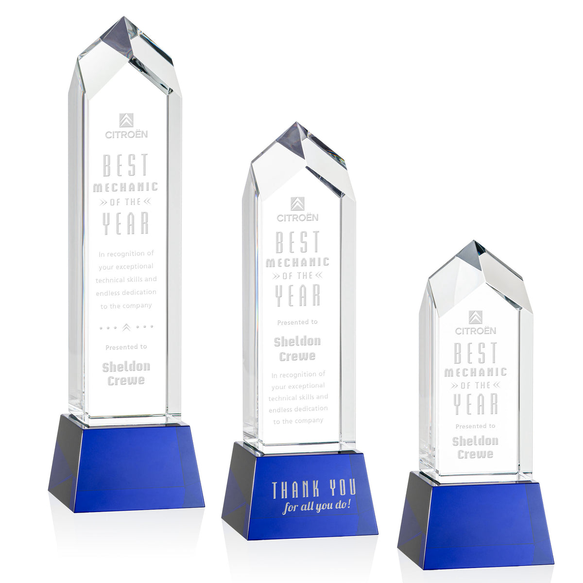 Clarington Award on Base - Blue