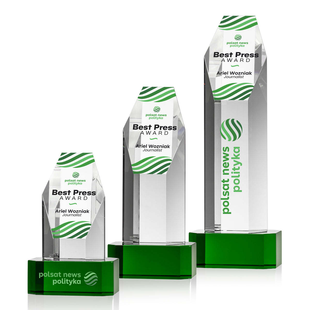 Ashford VividPrint™ Award on Base - Green