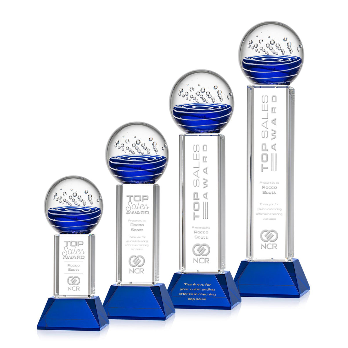 Tranquility Award on Stowe Base - Blue