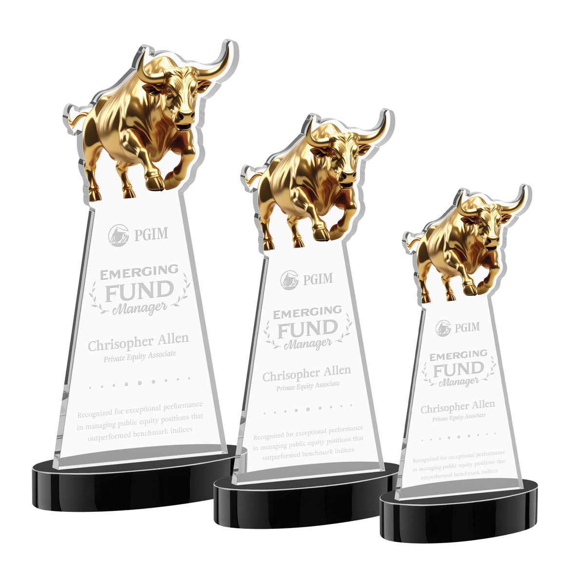 Raging Bull Award on Alberton Base - Black