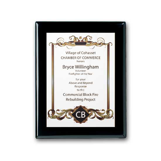 SpectraPrint™ Plaque - Ebony White