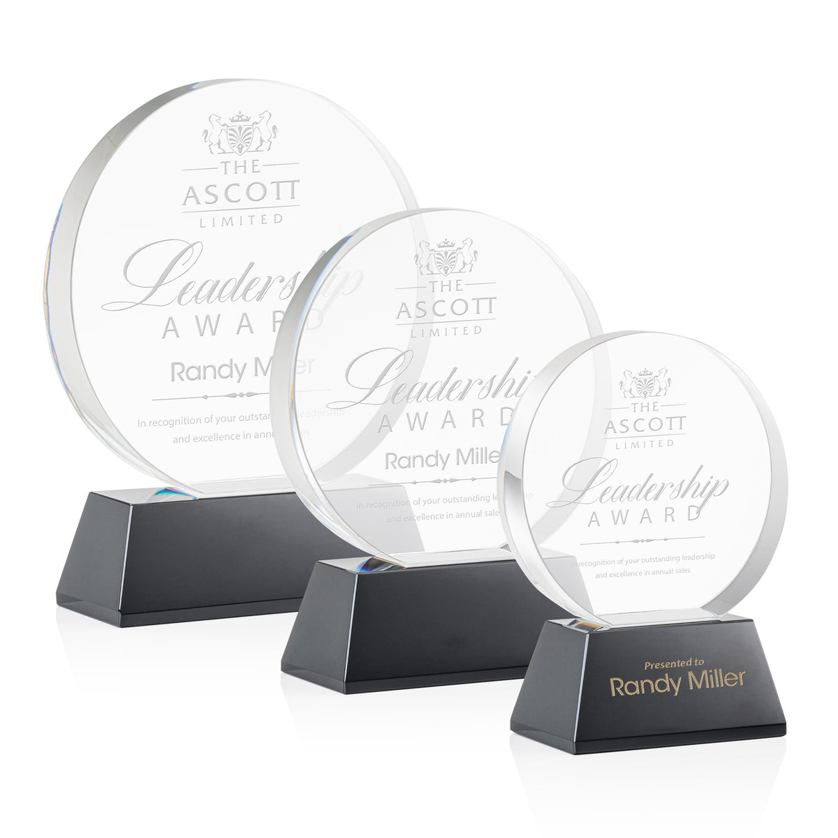 Glenwood Award on Base - Black