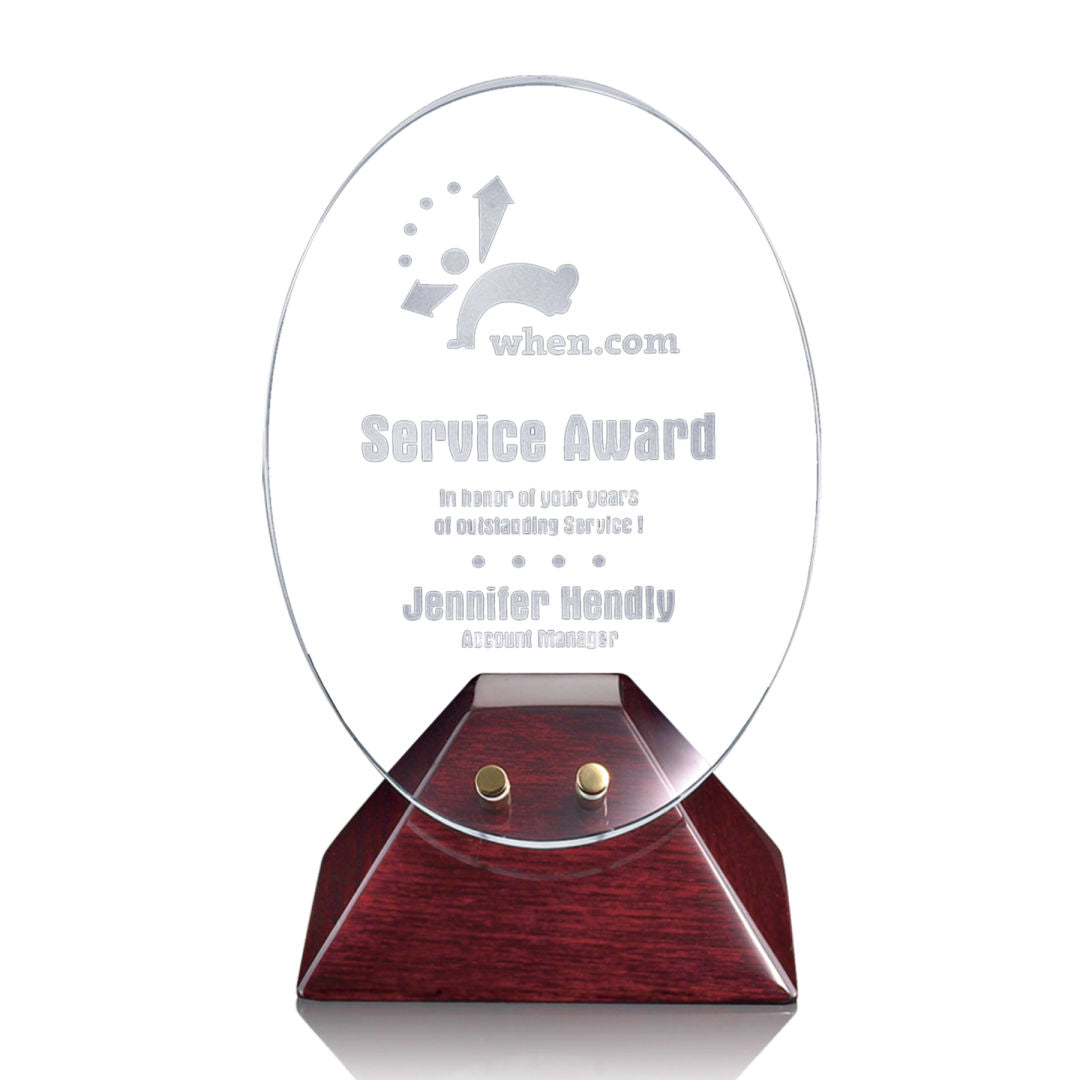 Fresco Starfire Crystal Crescent Award