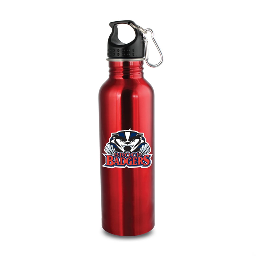 Wide Mouth Flair Bottle with Carabiner - 25oz — Red — D752RD