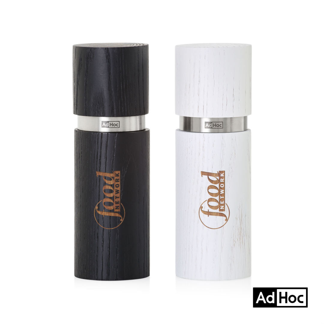 AdHoc® Textura Salt & Pepper Mill Set – Black / White
