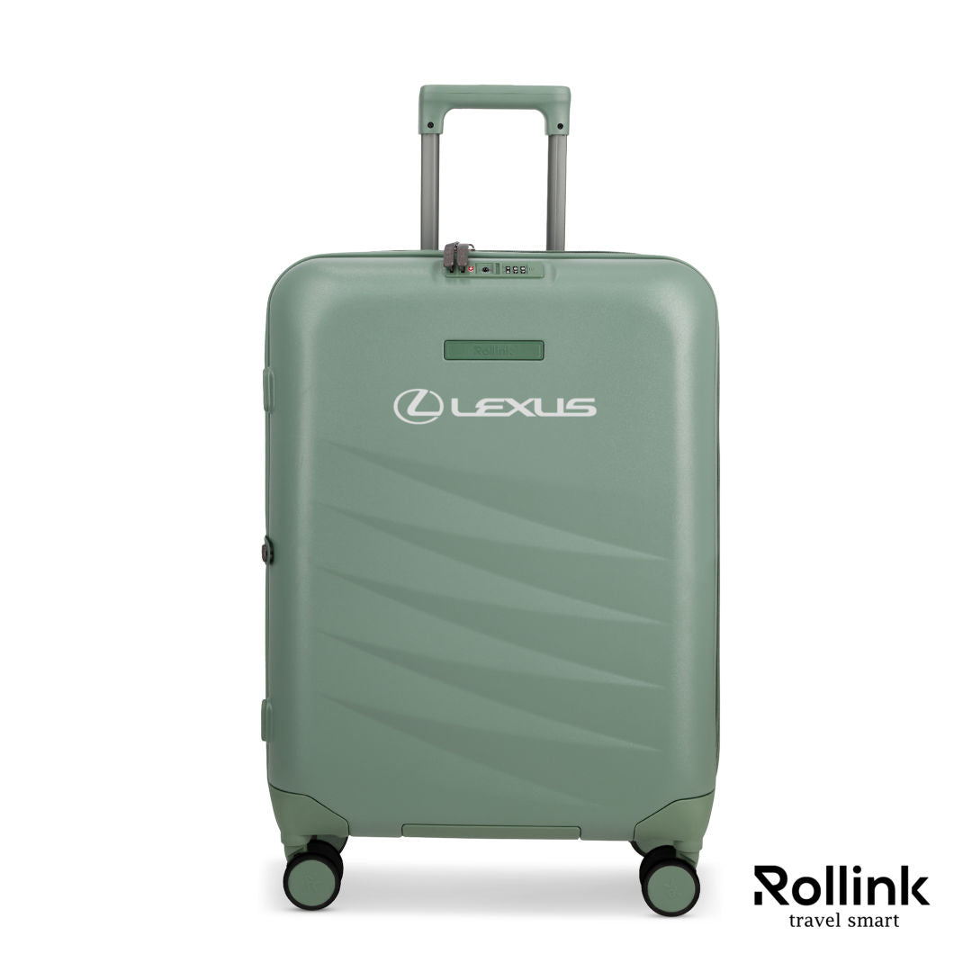 Rollink® Mono 26" Medium Checked Luggage – Hedge Green