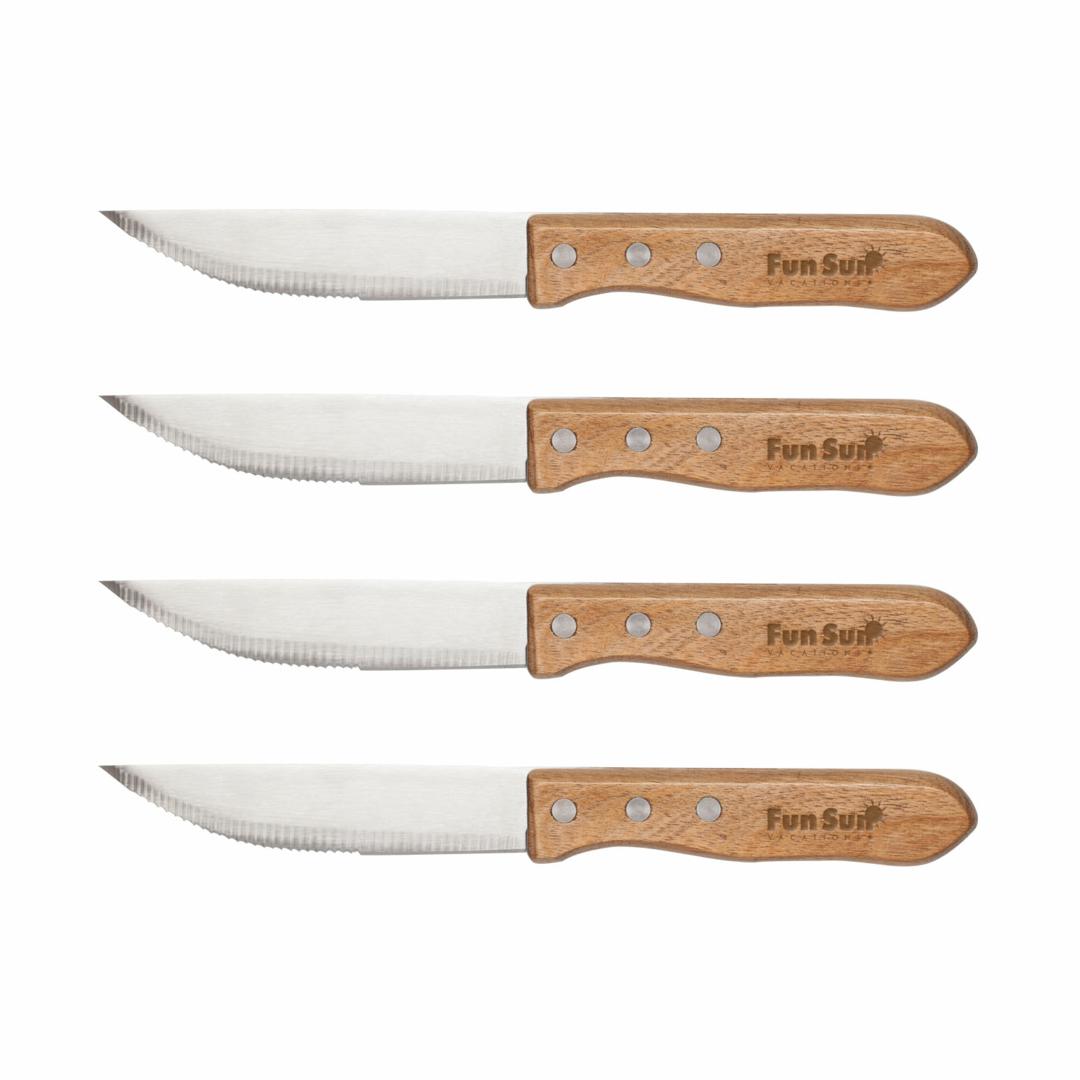 Rustler Steak Knife Set - 4pc – Silver