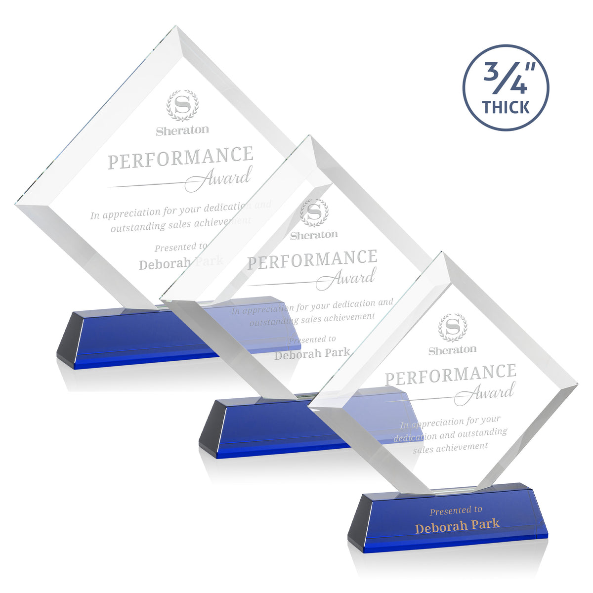 Belaire Award on Newhaven Base - Blue