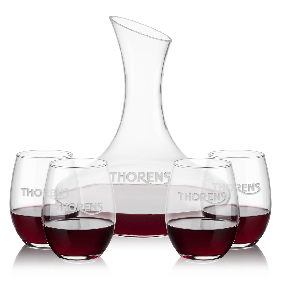 Hampton Carafe & Stanford Stemless Wine