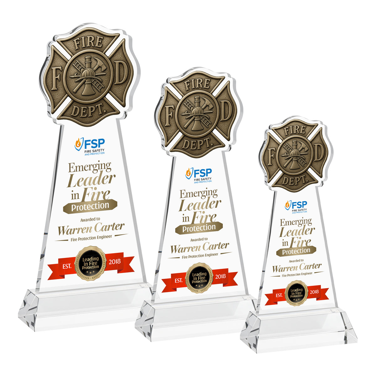 Fire Dept VividPrint™ Award on Hartford Base