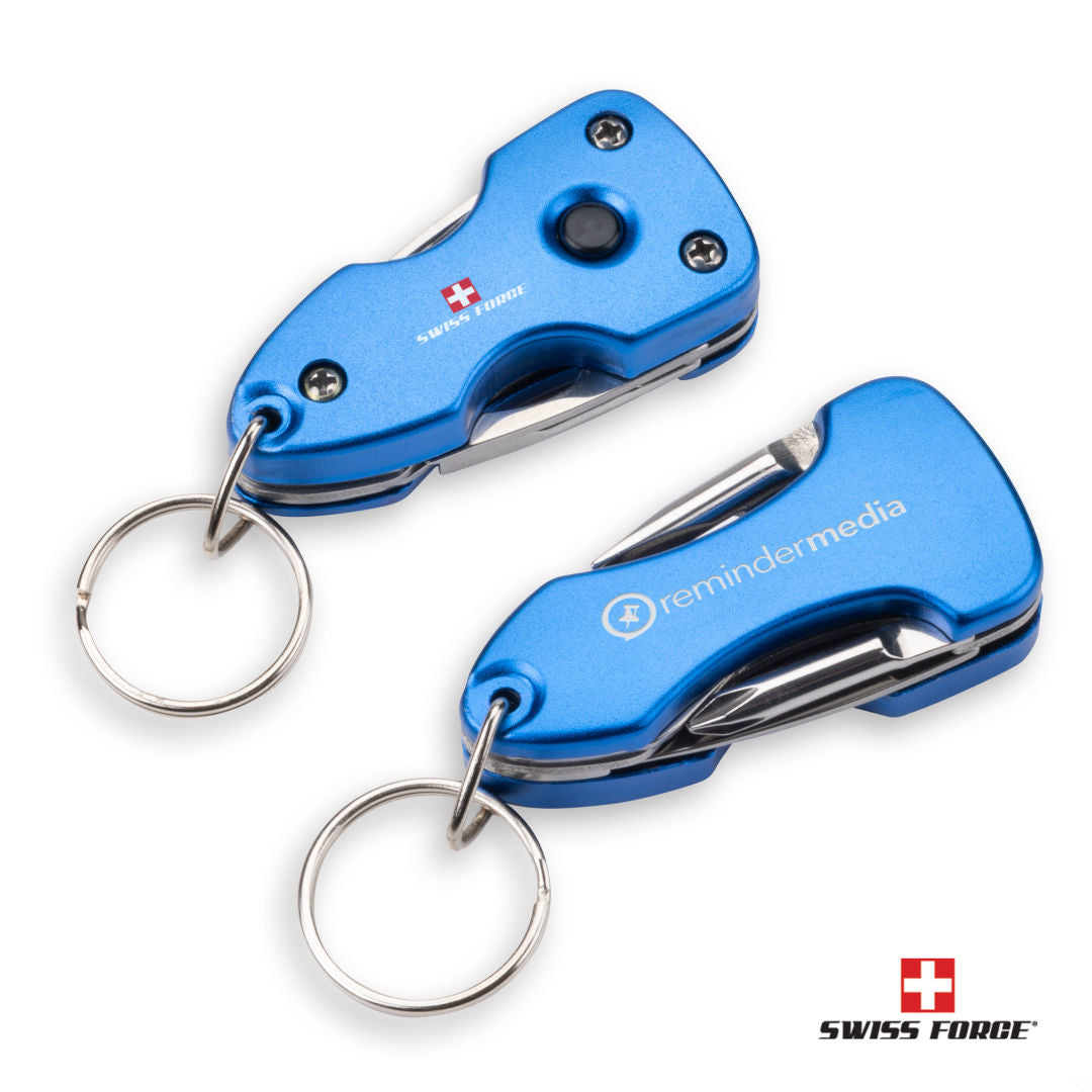 Swiss Force® Wildcub Multi-Tool & Flashlight Keyring – Blue