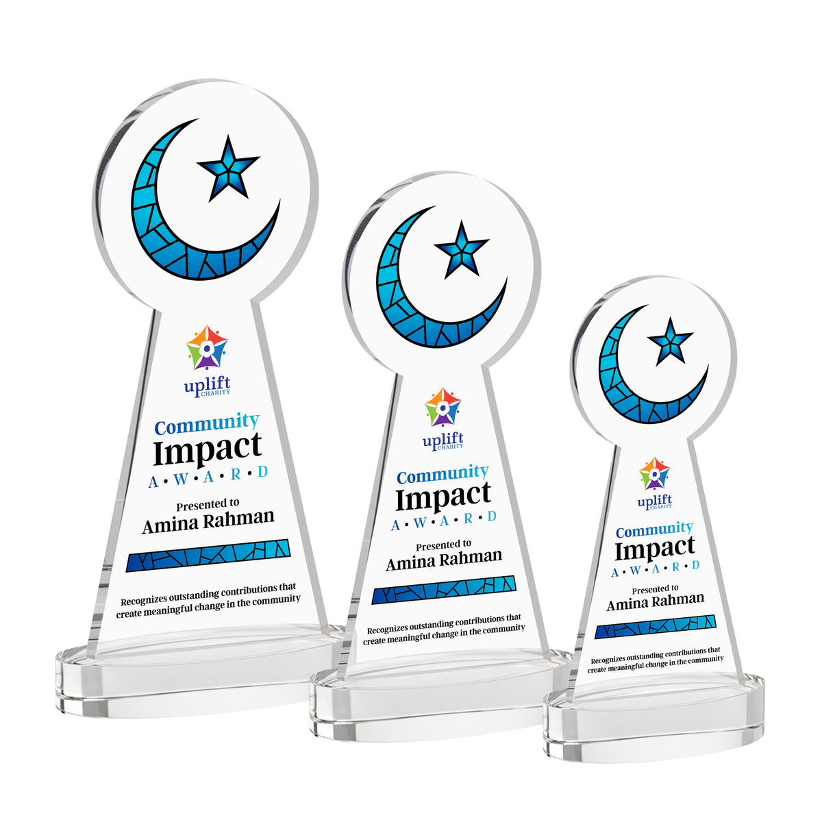 Crescent & Star VividPrint™ Award on Alberton Base