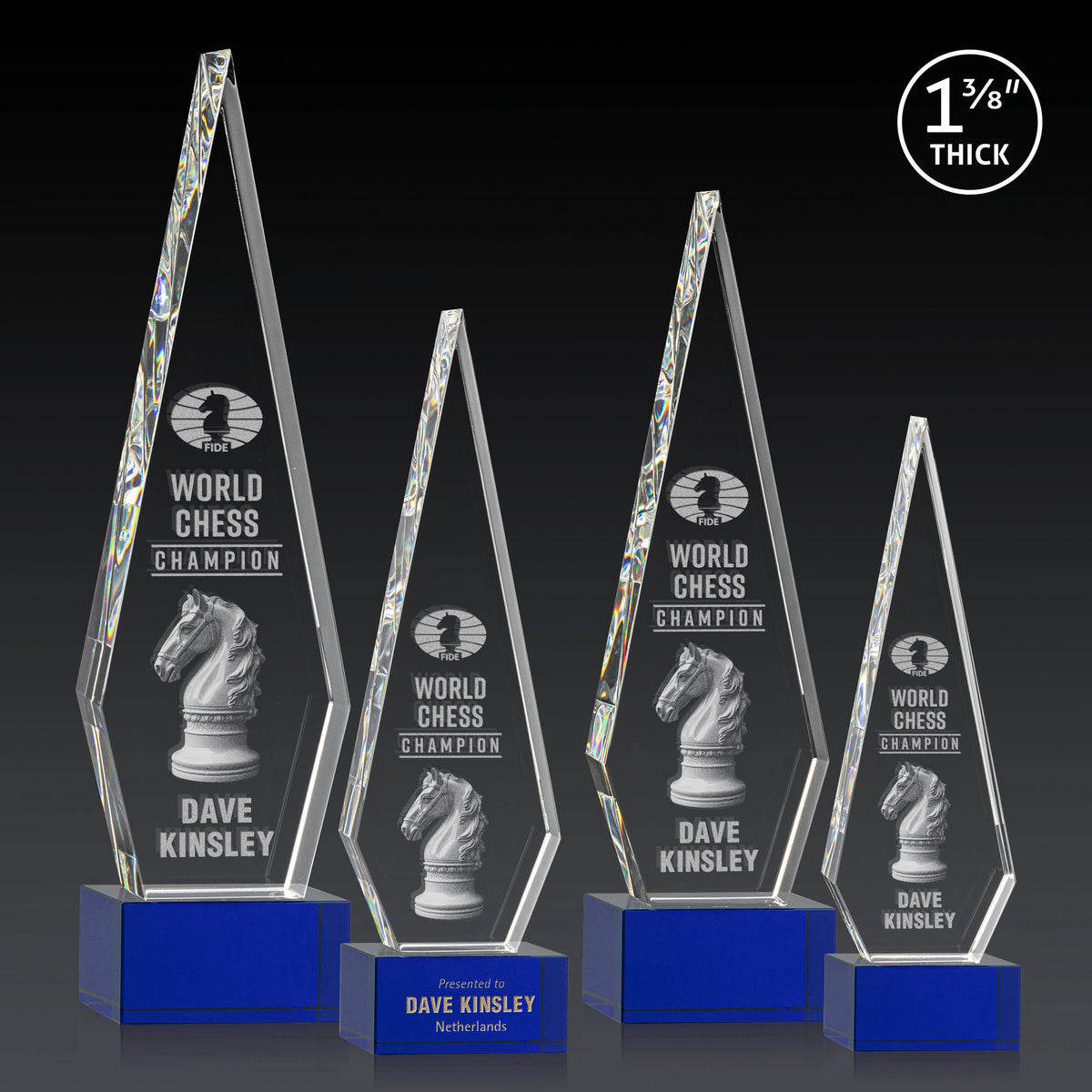 Springfield 3D Award on Hancock Base - Blue