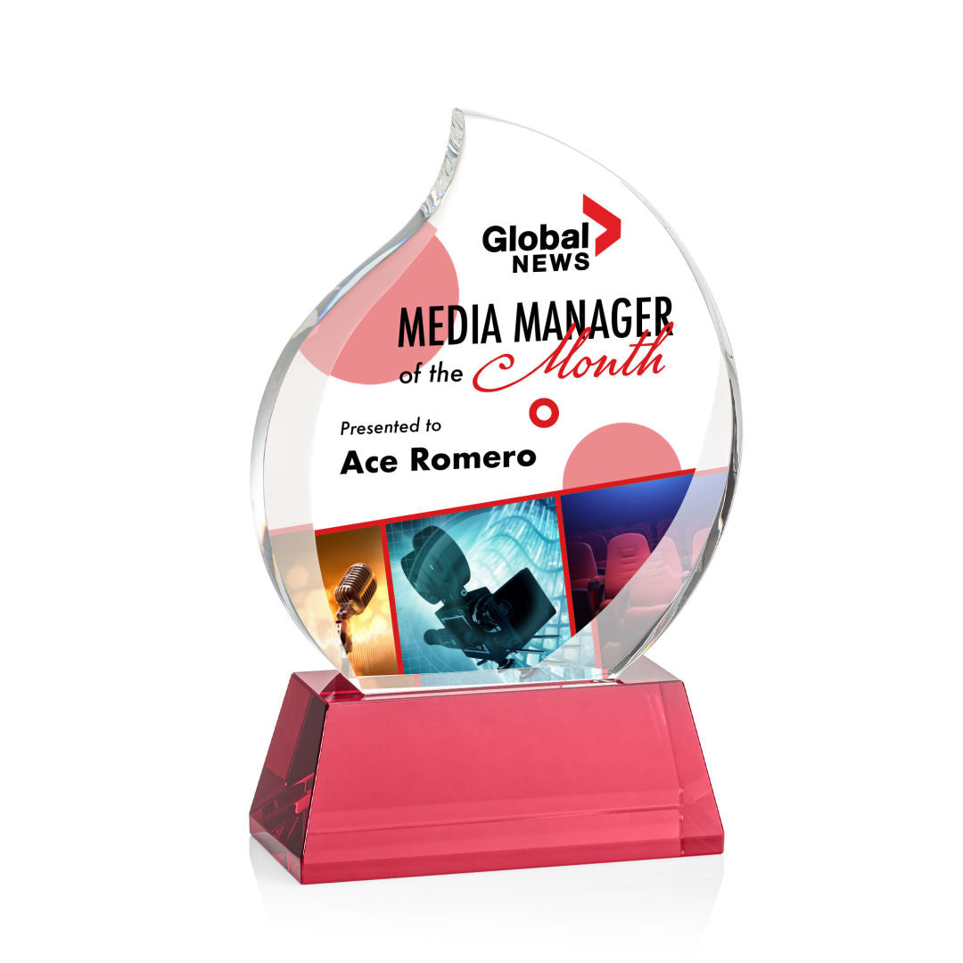 Preswick Flame VividPrint™ Award on Base — OPV9725-R
