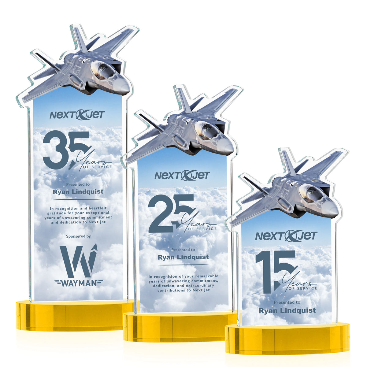 Top Gun VividPrint™ Award on Alberton Base - Gold