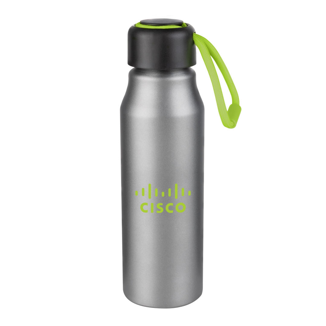 Ashmore Sport Bottle w/Colored Rope Handle - 22oz — Green — D848-GN