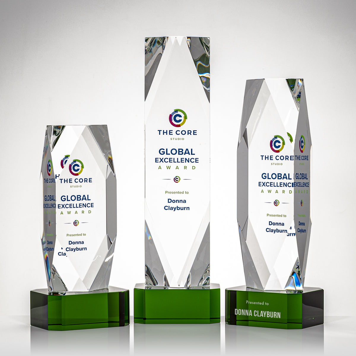 Delta VividPrint™ Award on Base - Green