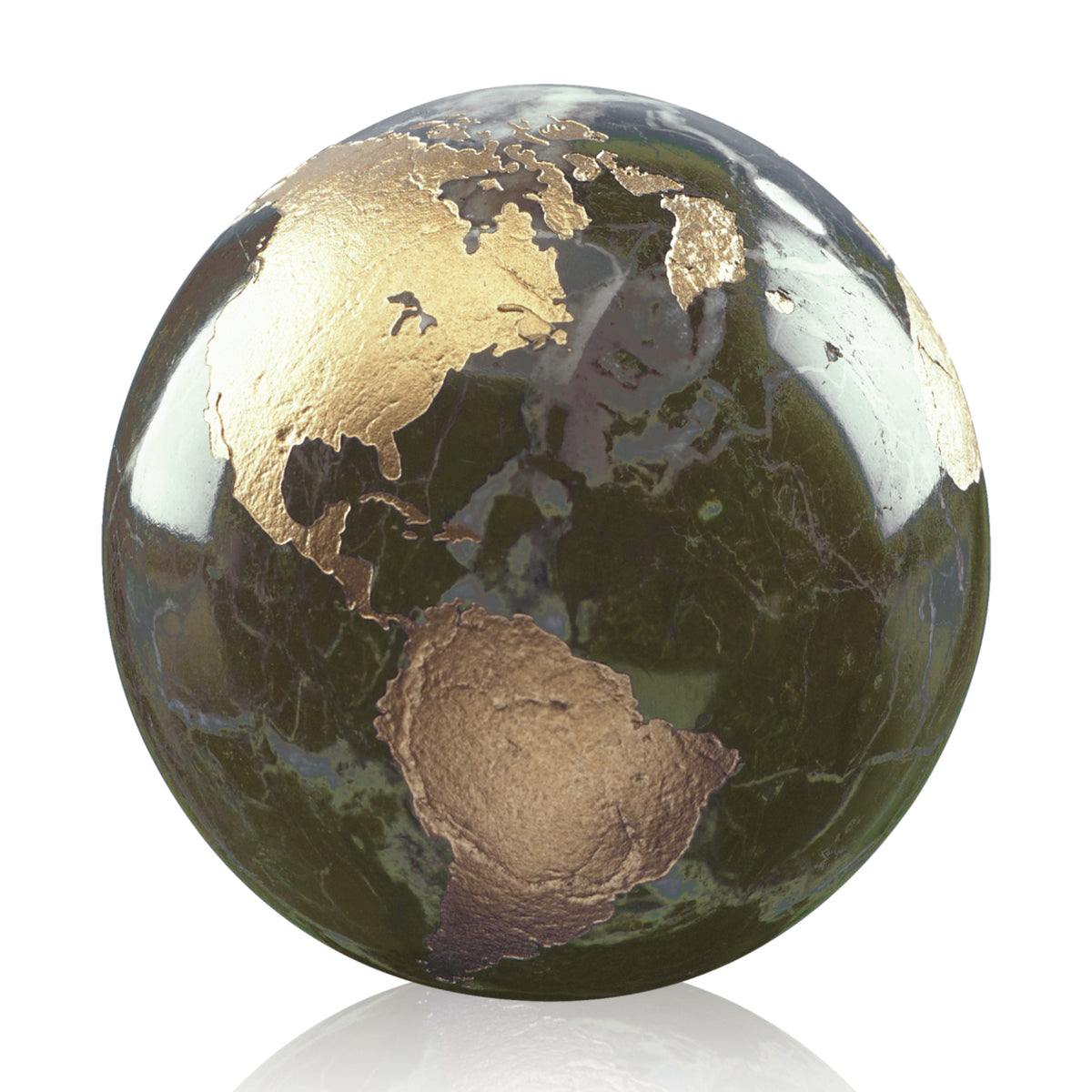 Gold Filled Marble Globes
